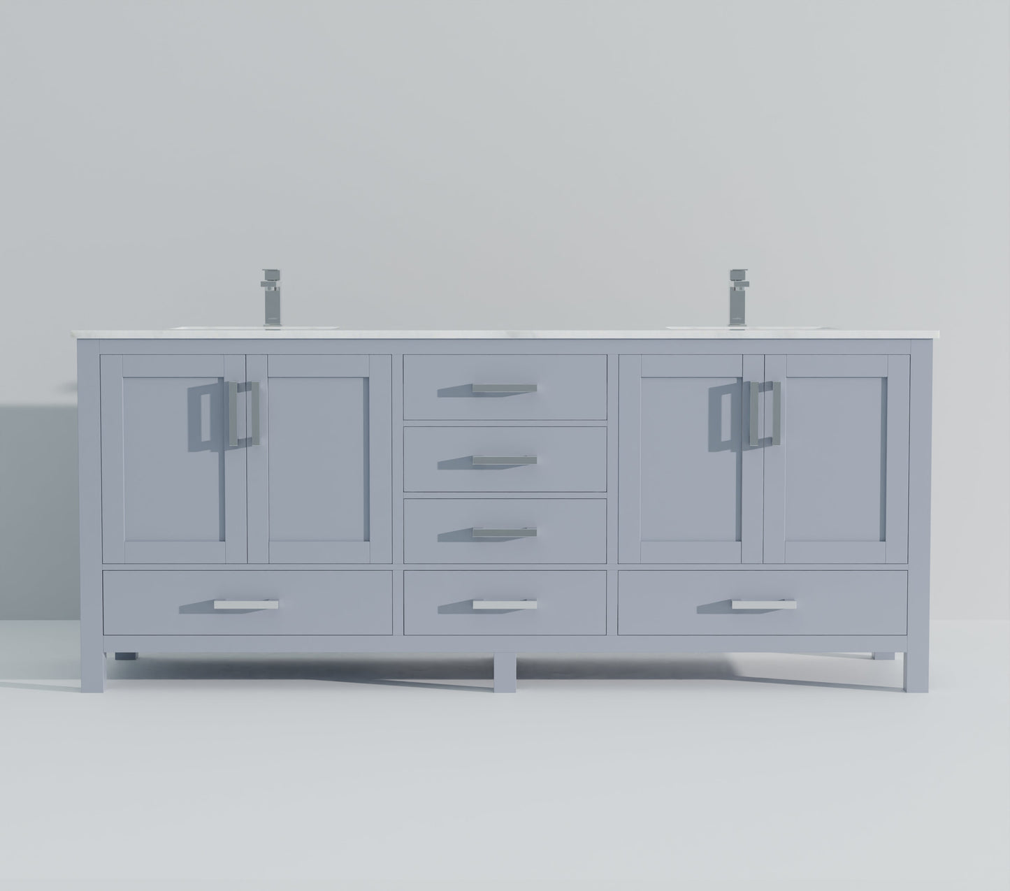 Jacques 84 in. W x 22 in. D Dark Grey Double Bath Vanity