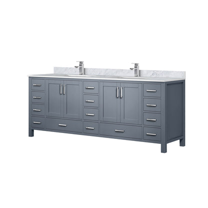 Jacques 84 in. W x 22 in. D Dark Grey Double Bath Vanity