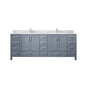 Jacques 84 in. W x 22 in. D Dark Grey Double Bath Vanity
