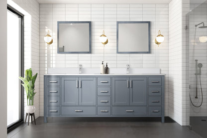 Jacques 84 in. W x 22 in. D Dark Grey Double Bath Vanity