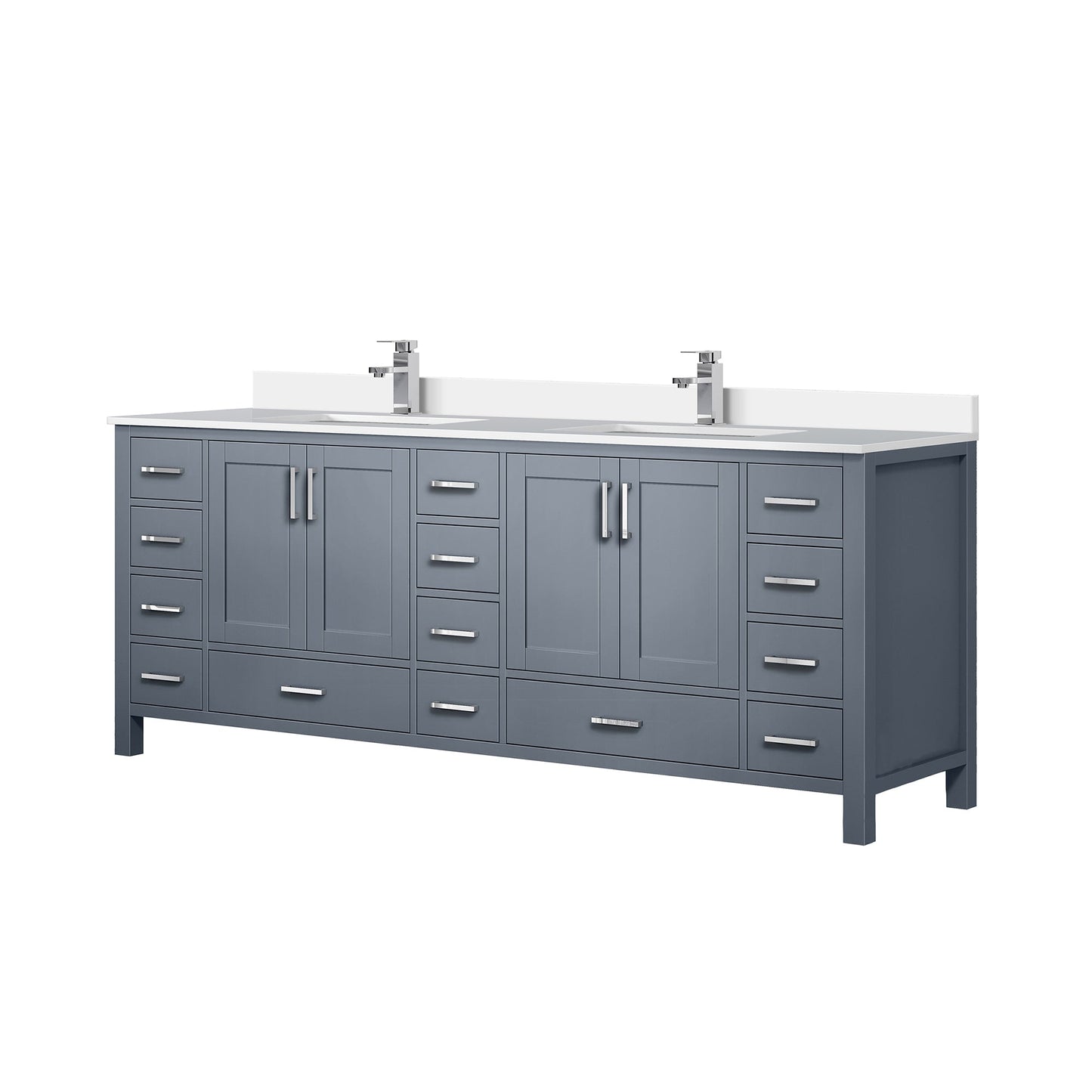 Jacques 84 in. W x 22 in. D Dark Grey Double Bath Vanity