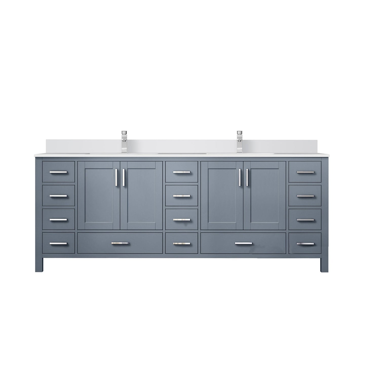 Jacques 84 in. W x 22 in. D Dark Grey Double Bath Vanity