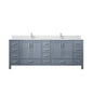 Jacques 84 in. W x 22 in. D Dark Grey Double Bath Vanity
