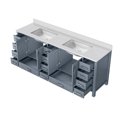 Jacques 84 in. W x 22 in. D Dark Grey Bath Vanity