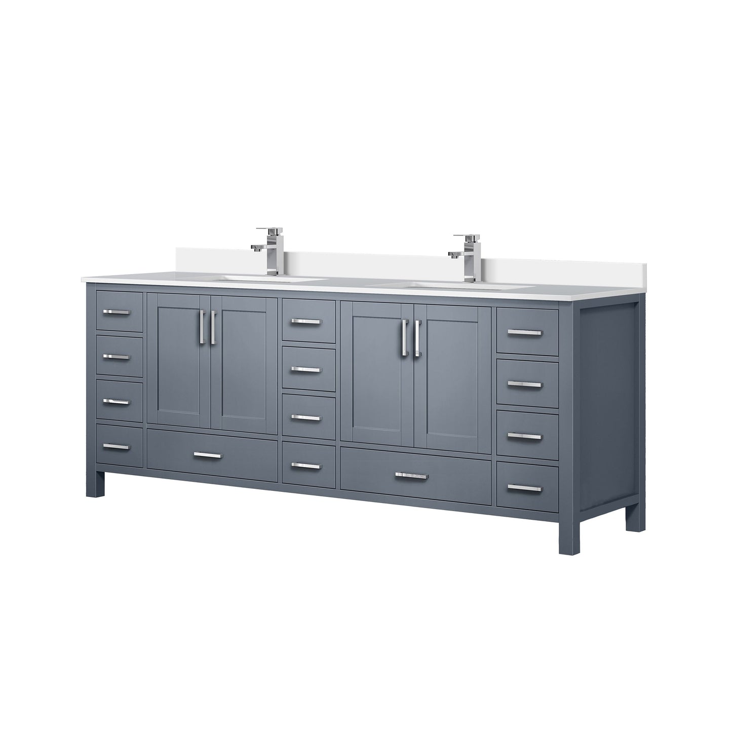 Jacques 84 in. W x 22 in. D Dark Grey Bath Vanity