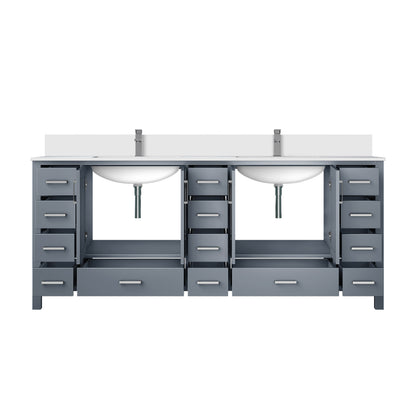 Jacques 84 in. W x 22 in. D Dark Grey Bath Vanity