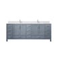 Jacques 84 in. W x 22 in. D Dark Grey Bath Vanity