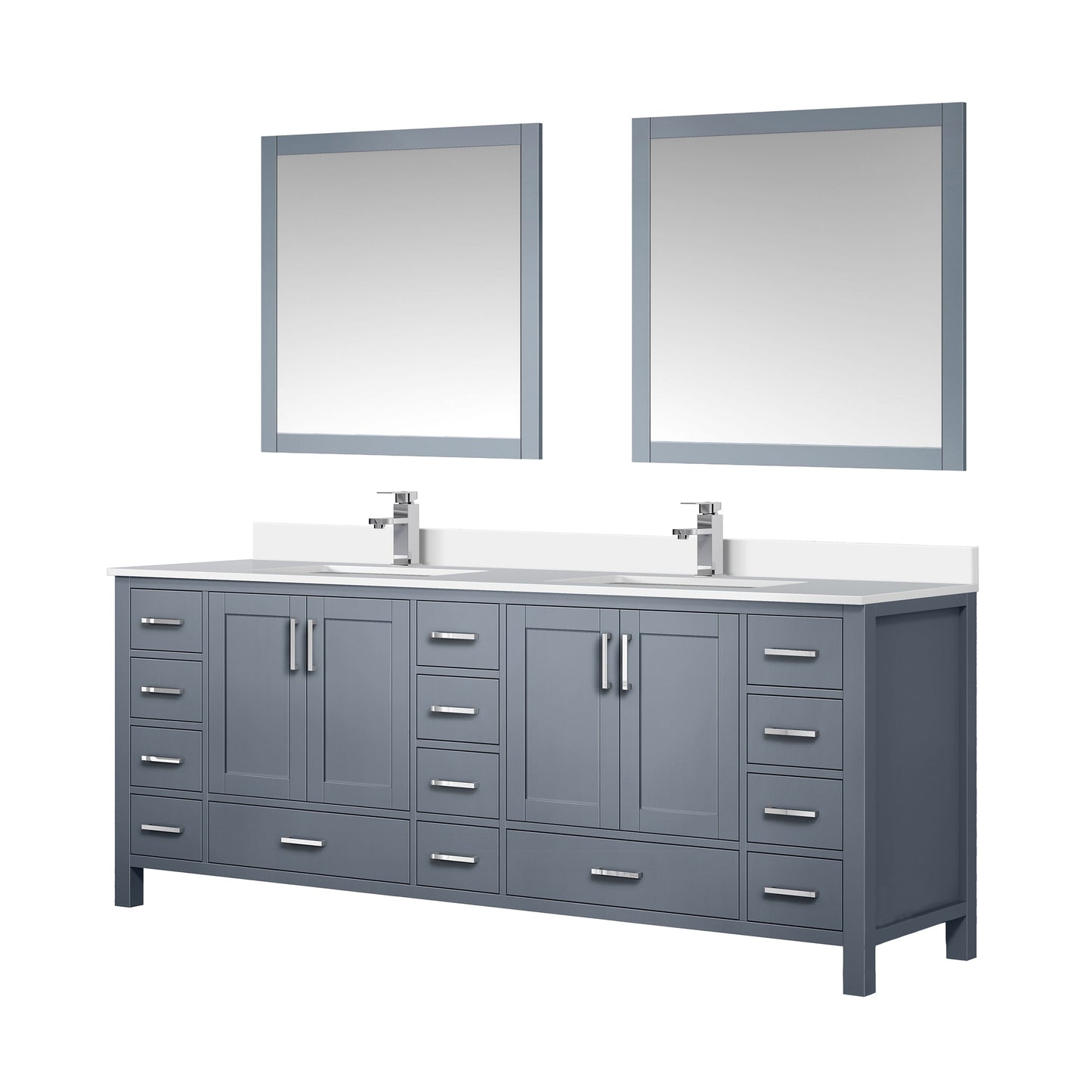 Jacques 84 in. W x 22 in. D Dark Grey Bath Vanity