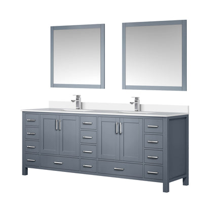 Jacques 84 in. W x 22 in. D Dark Grey Bath Vanity