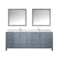 Jacques 84 in. W x 22 in. D Dark Grey Bath Vanity