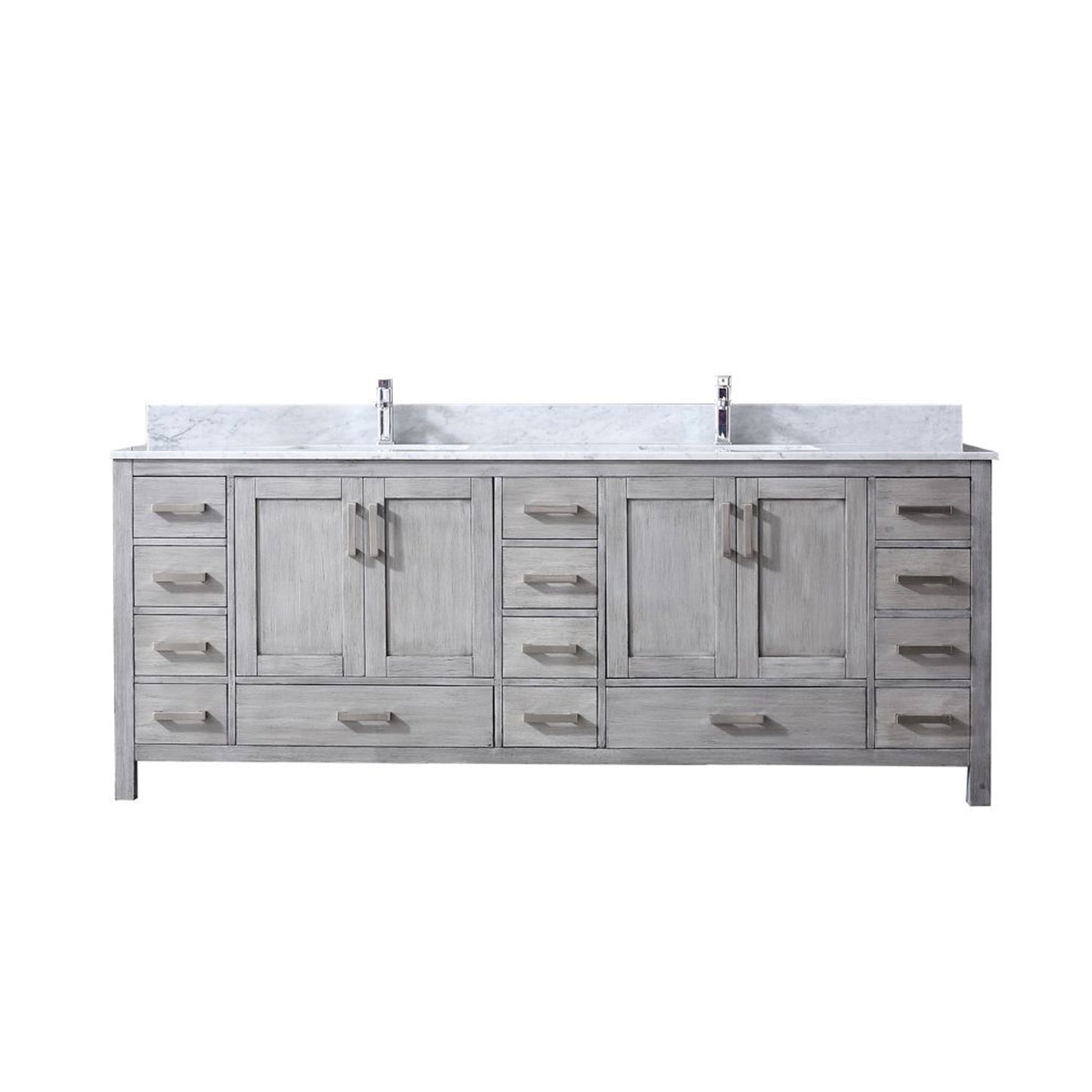 Jacques 84 in. W x 22 in. D Distressed Grey Double Bath Vanity