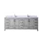 Jacques 84 in. W x 22 in. D Distressed Grey Double Bath Vanity