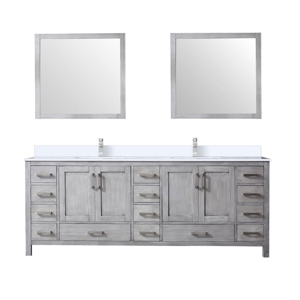 Jacques 84 in. W x 22 in. D Distressed Grey Bath Vanity