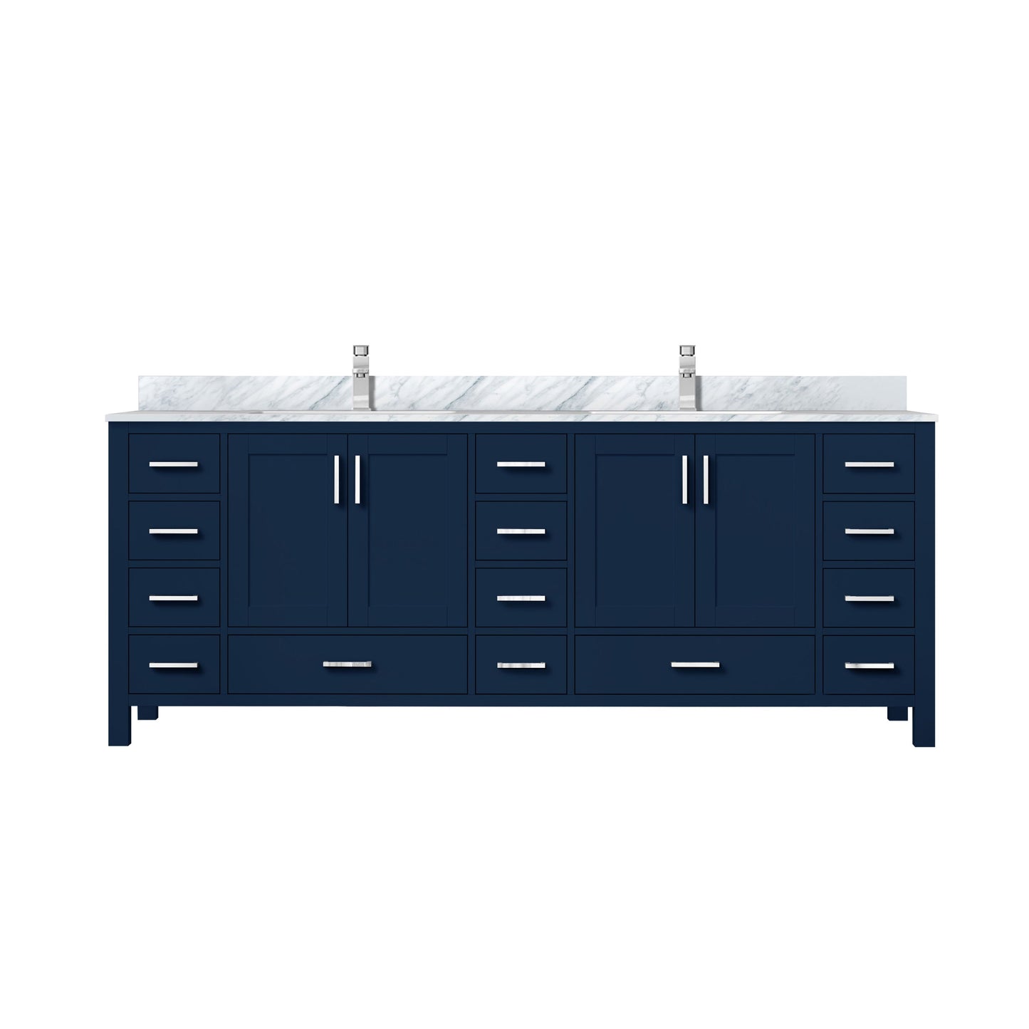 Jacques 84 in. W x 22 in. D Navy Blue Double Bath Vanity