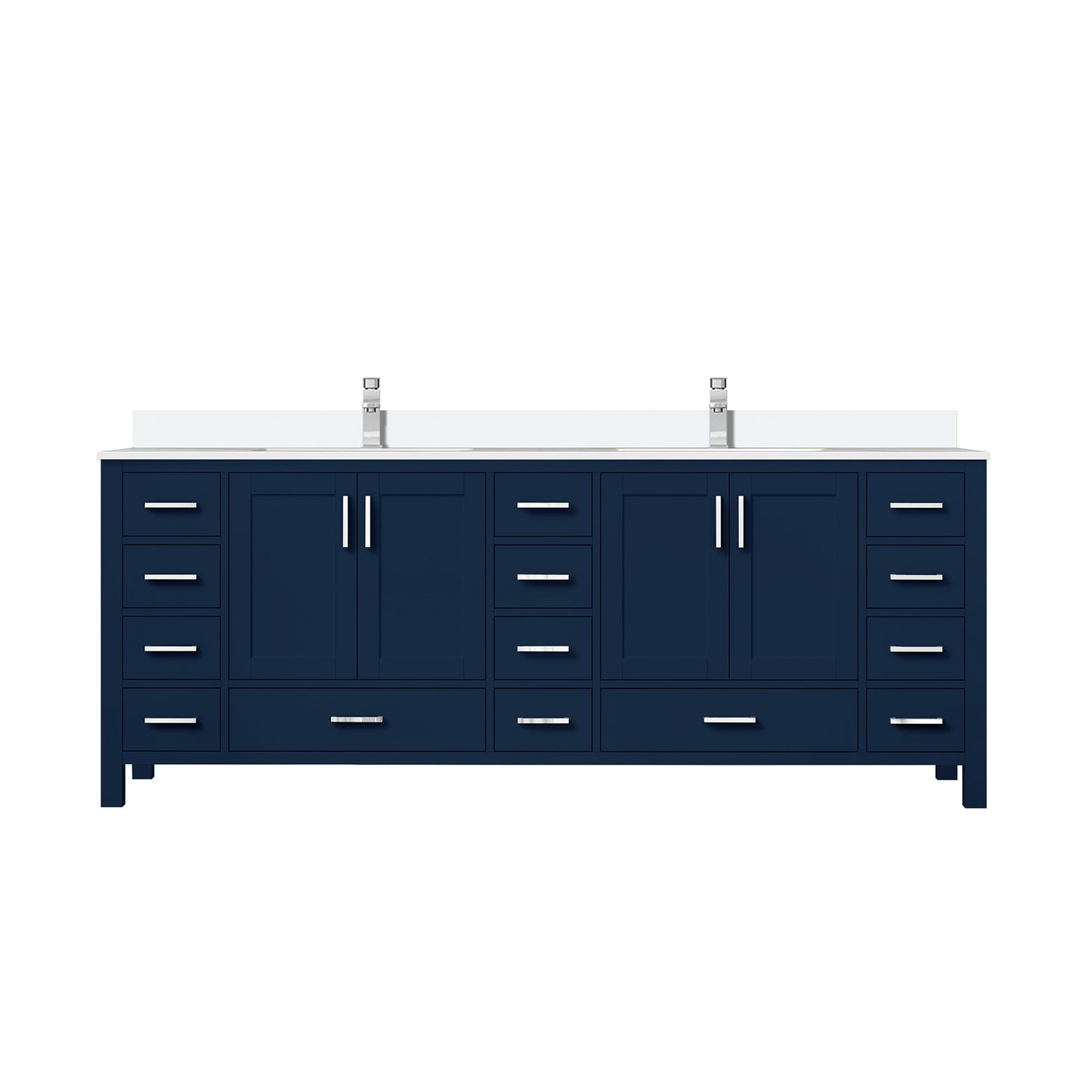 Jacques 84 in. W x 22 in. D Navy Blue Double Bath Vanity