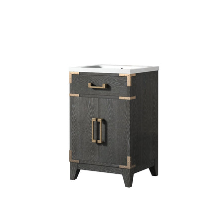 Laurel 20 in W x 18 in D Black Oak Single Bath Vanity