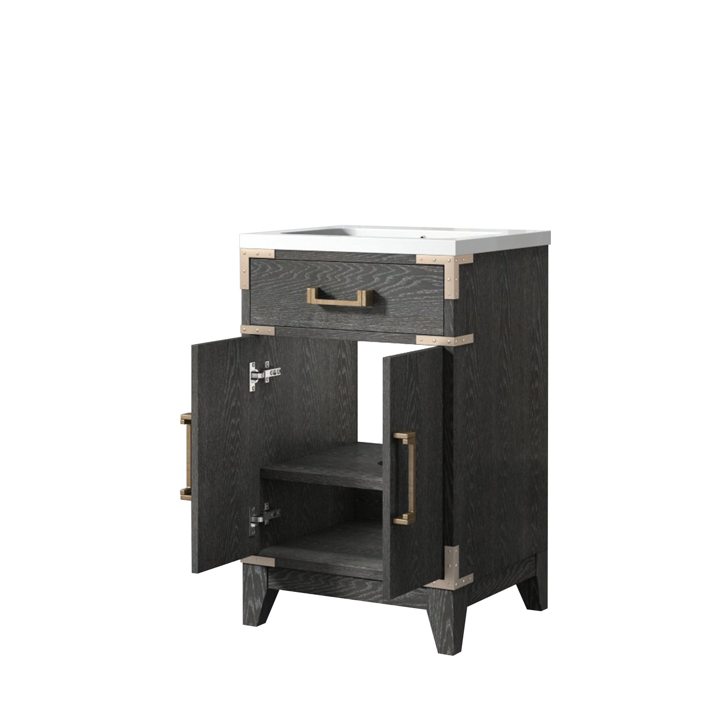 Laurel 20 in W x 18 in D Black Oak Single Bath Vanity