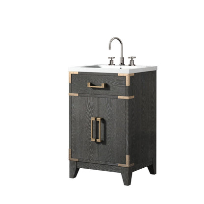 Laurel 20 in W x 18 in D Black Oak Single Bath Vanity