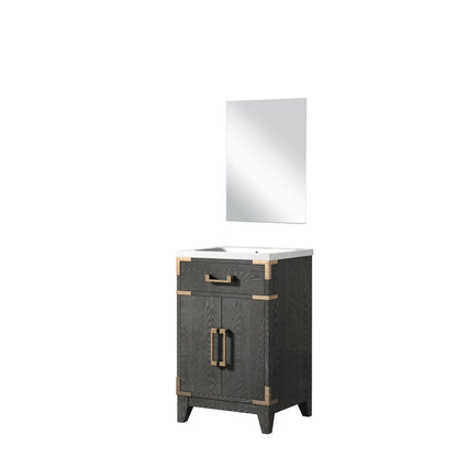 Laurel 20 in W x 18 in D Black Oak Single Bath Vanity
