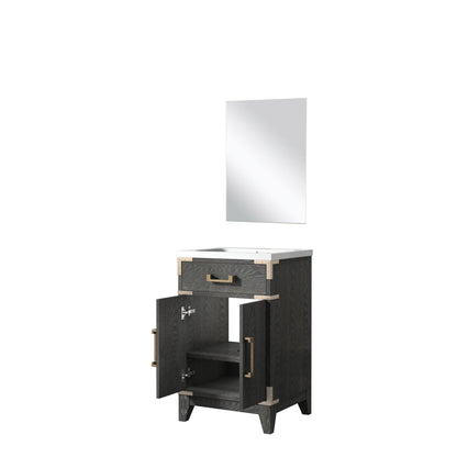 Laurel 20 in W x 18 in D Black Oak Single Bath Vanity