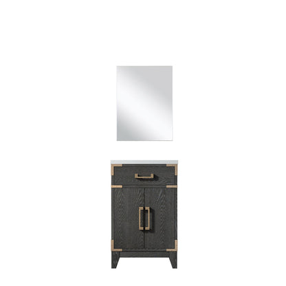 Laurel 20 in W x 18 in D Black Oak Single Bath Vanity