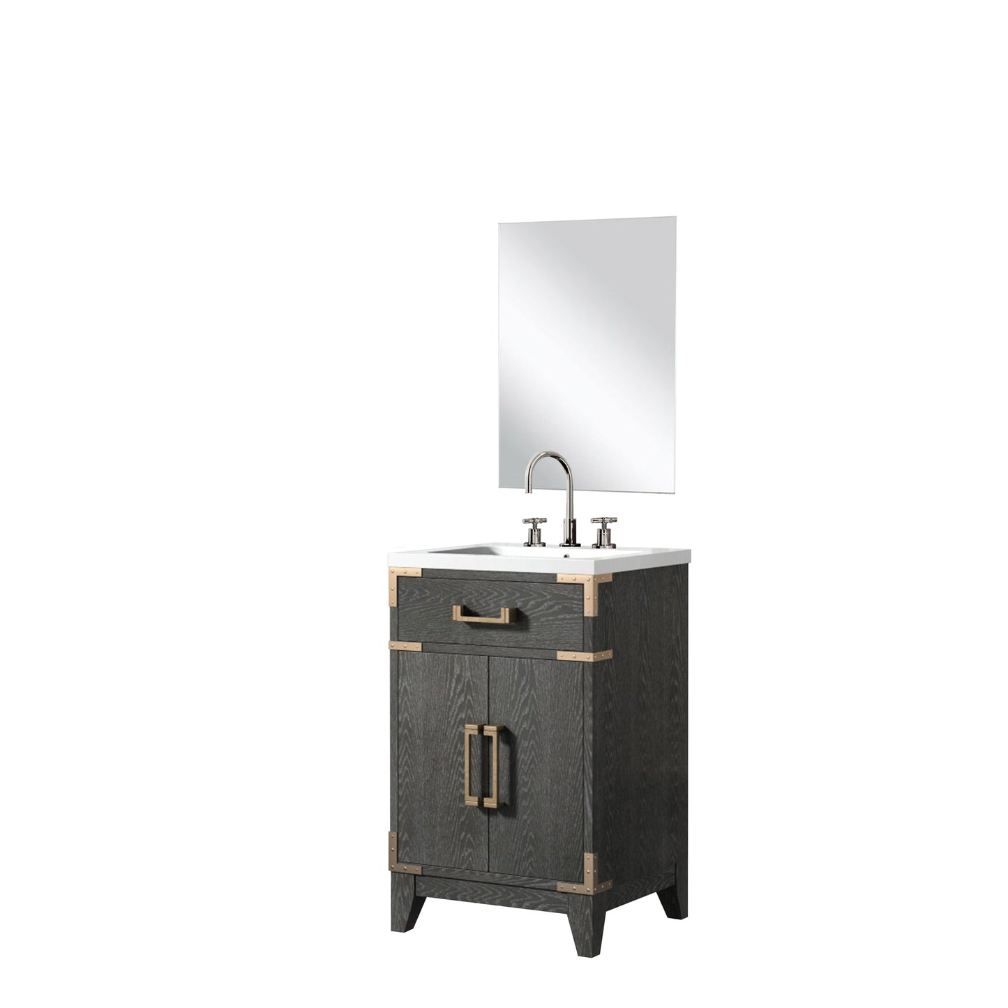 Laurel 20 in W x 18 in D Black Oak Single Bath Vanity