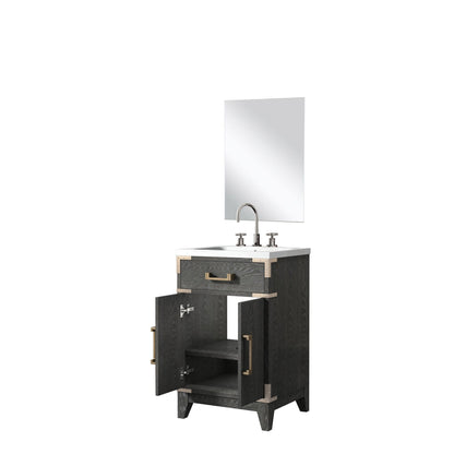Laurel 20 in W x 18 in D Black Oak Single Bath Vanity