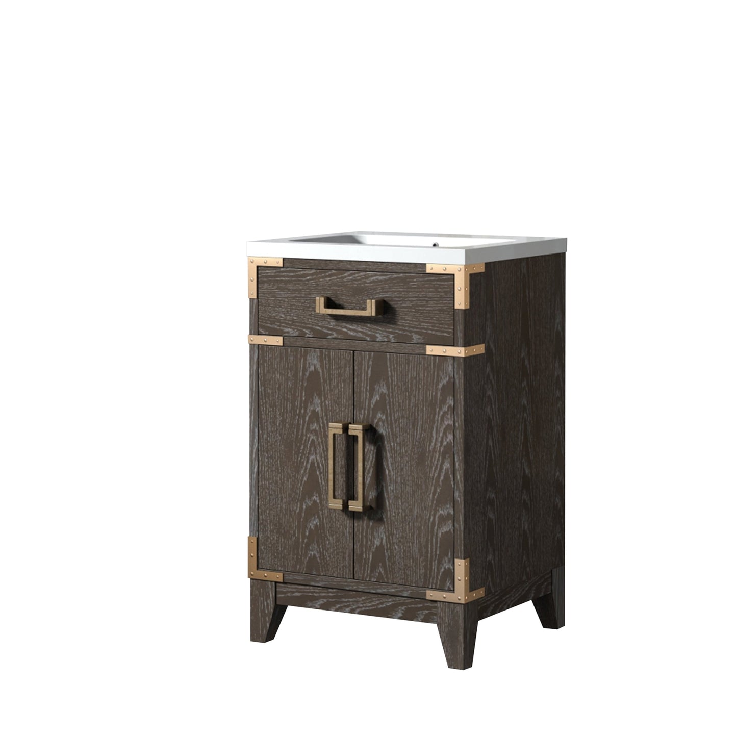 Laurel 20 in W x 18 in D Brown Oak Single Bath Vanity
