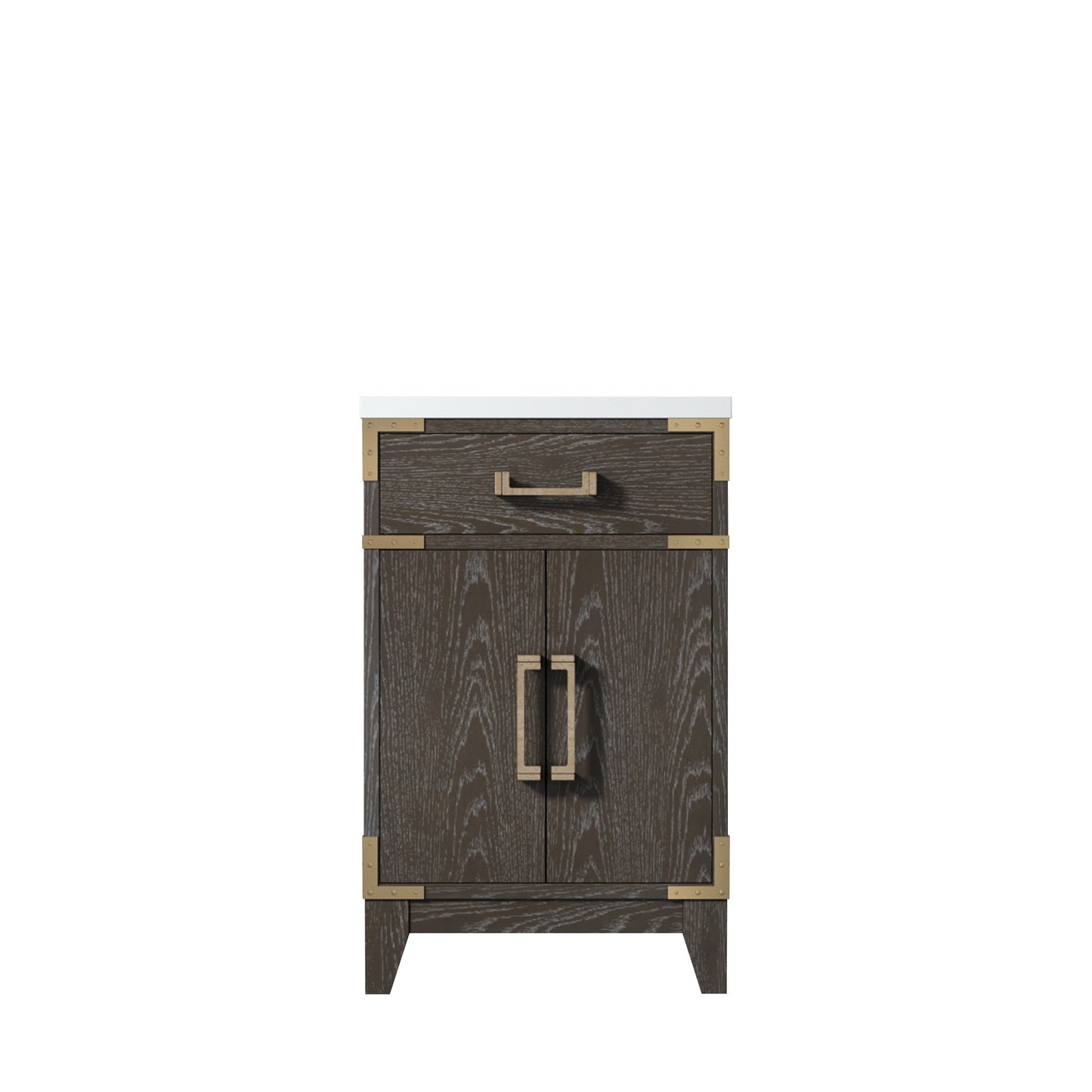Laurel 20 in W x 18 in D Brown Oak Single Bath Vanity