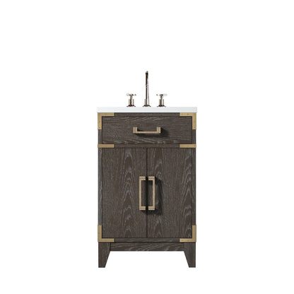 Laurel 20 in W x 18 in D Brown Oak Single Bath Vanity