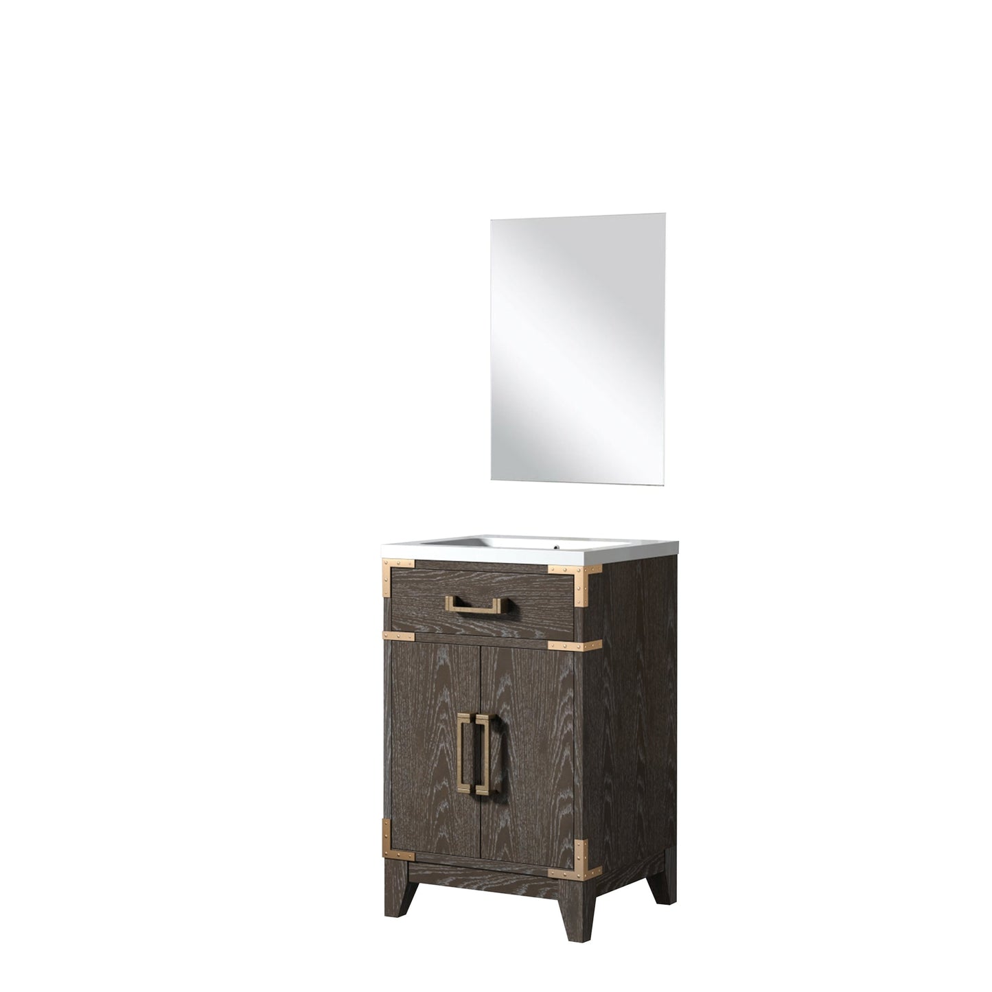 Laurel 20 in W x 18 in D Brown Oak Single Bath Vanity