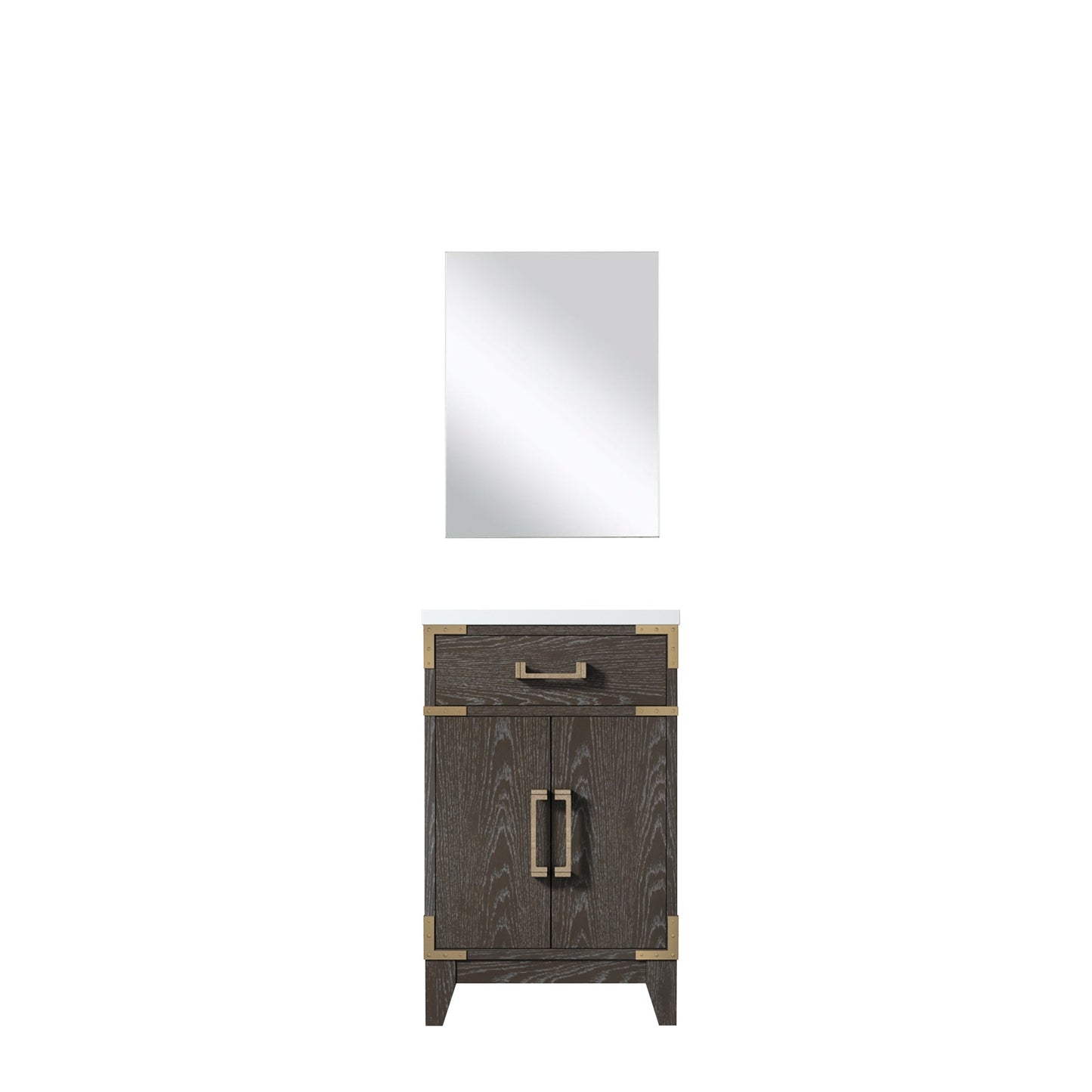 Laurel 20 in W x 18 in D Brown Oak Single Bath Vanity