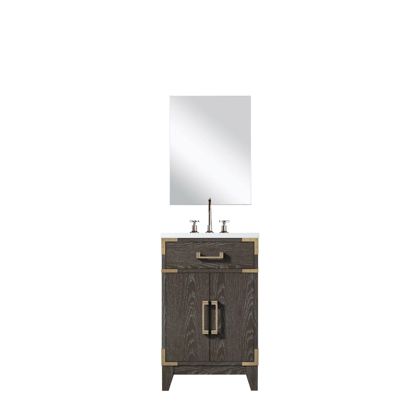 Laurel 20 in W x 18 in D Brown Oak Single Bath Vanity