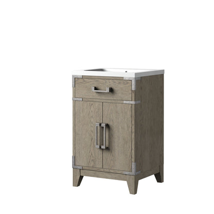 Laurel 20 in W x 18 in D Grey Oak Single Bath Vanity