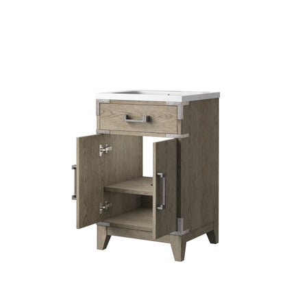 Laurel 20 in W x 18 in D Grey Oak Single Bath Vanity