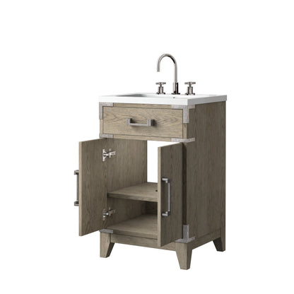 Laurel 20 in W x 18 in D Grey Oak Single Bath Vanity