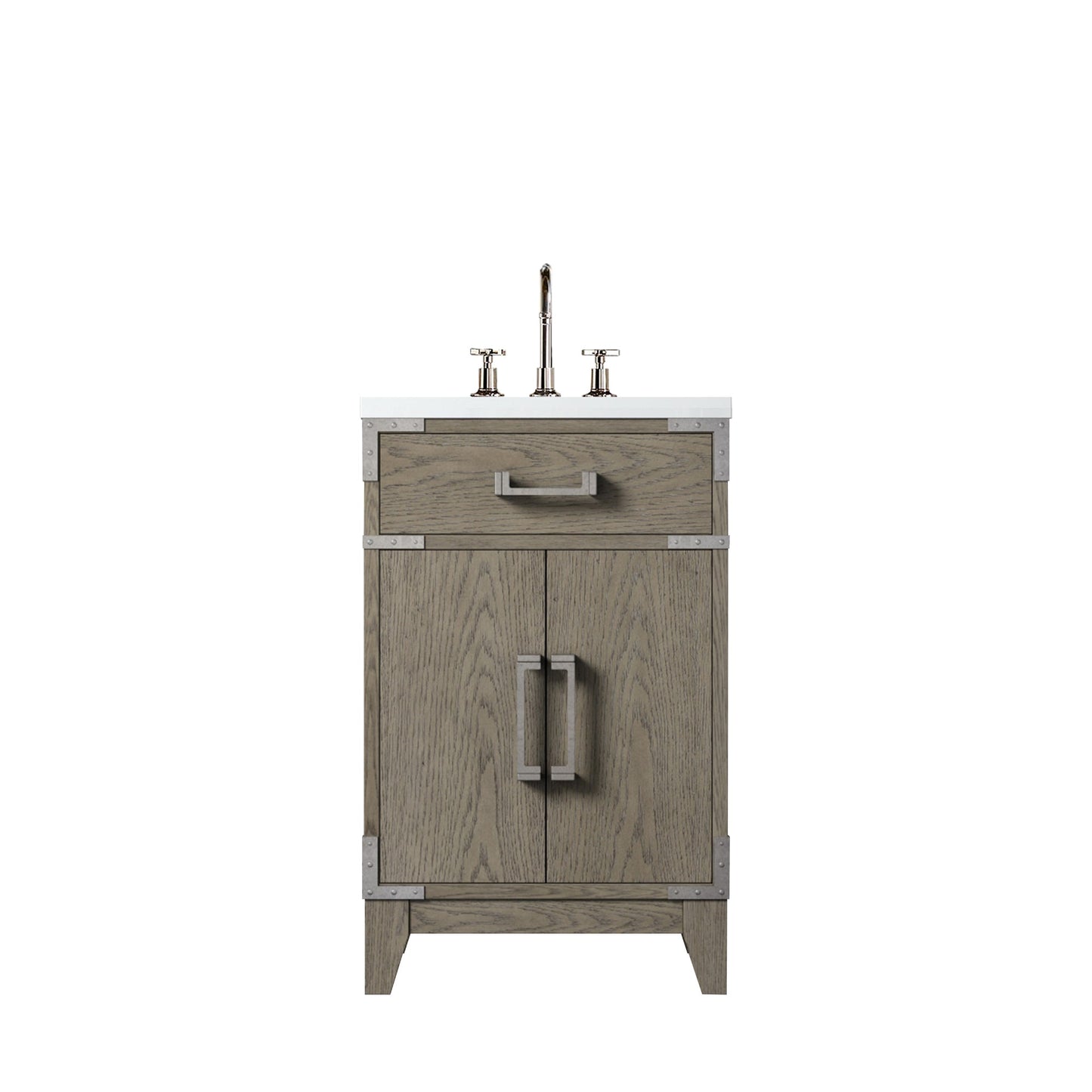 Laurel 20 in W x 18 in D Grey Oak Single Bath Vanity