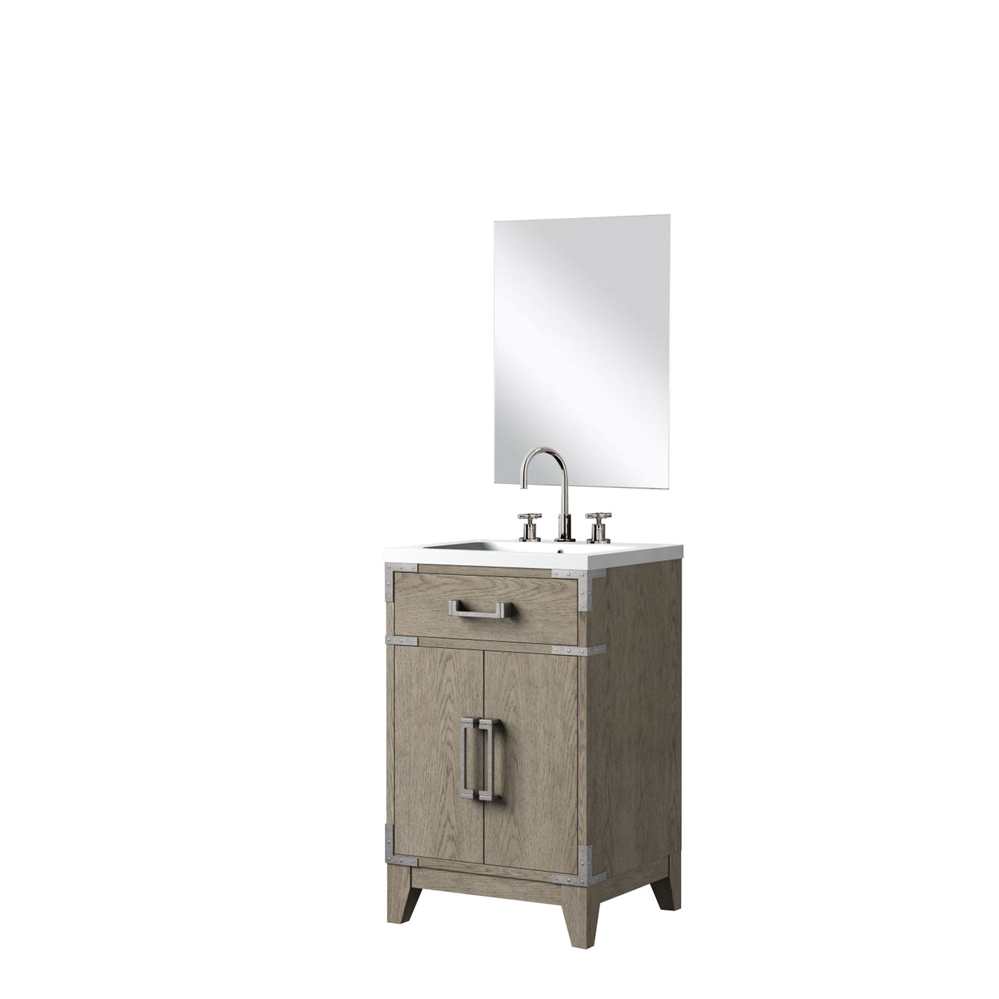 Laurel 20 in W x 18 in D Grey Oak Single Bath Vanity