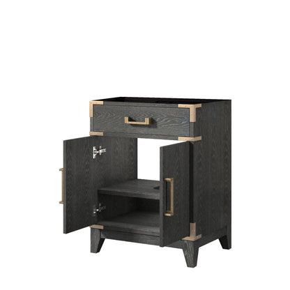 Laurel 24 in W x 18 in D Black Oak Single Bath Vanity