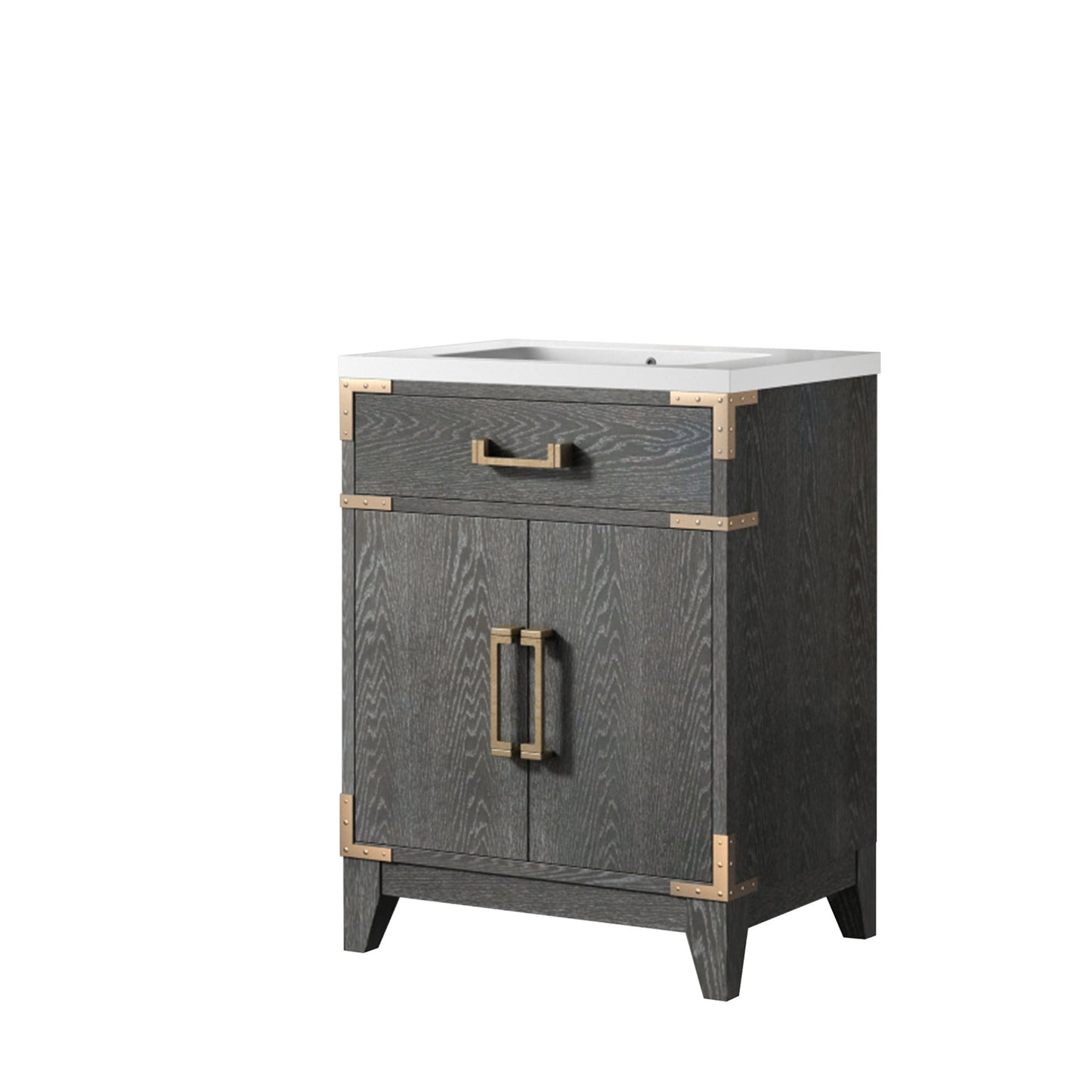 Laurel 24 in W x 18 in D Black Oak Single Bath Vanity