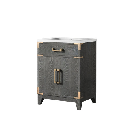 Laurel 24 in W x 18 in D Black Oak Single Bath Vanity