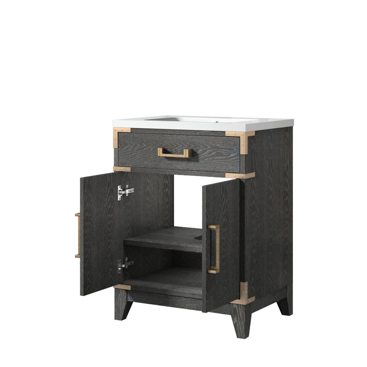 Laurel 24 in W x 18 in D Black Oak Single Bath Vanity