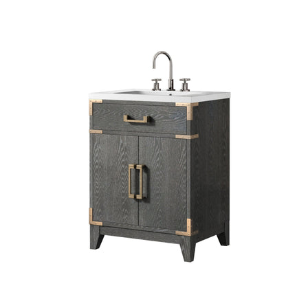 Laurel 24 in W x 18 in D Black Oak Single Bath Vanity