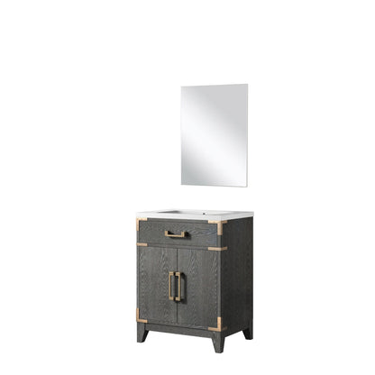 Laurel 24 in W x 18 in D Black Oak Single Bath Vanity