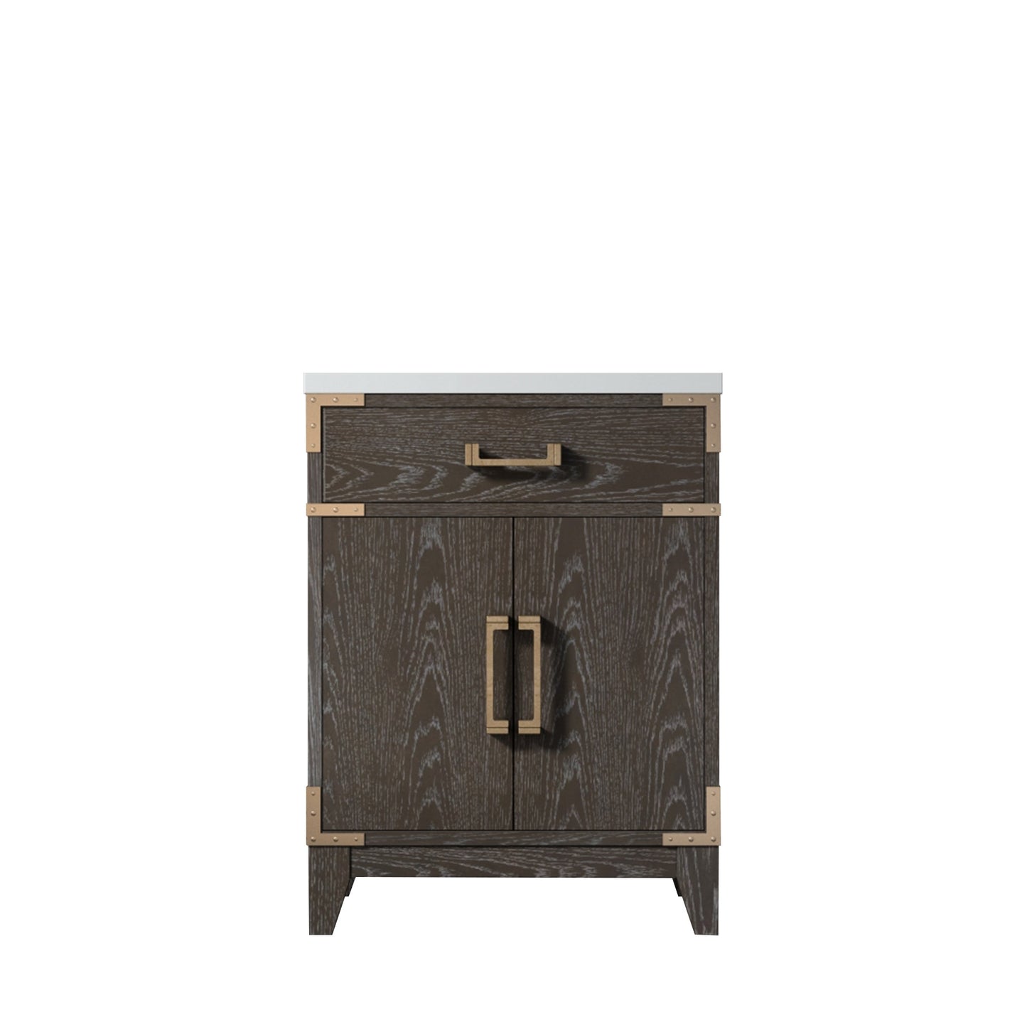 Laurel 24 in W x 18 in D Brown Oak Single Bath Vanity
