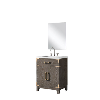 Laurel 24 in W x 18 in D Brown Oak Single Bath Vanity