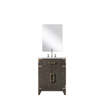Laurel 24 in W x 18 in D Brown Oak Single Bath Vanity