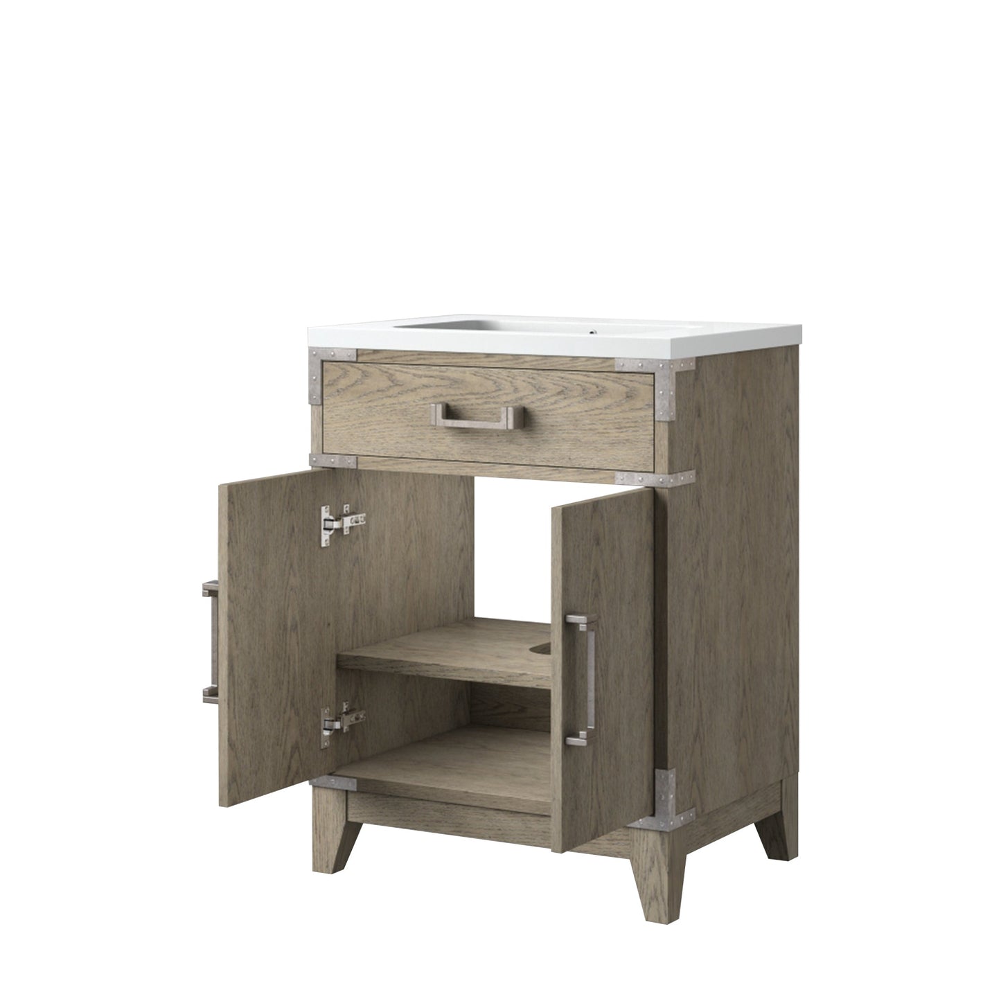 Laurel 24 in W x 18 in D Grey Oak Single Bath Vanity