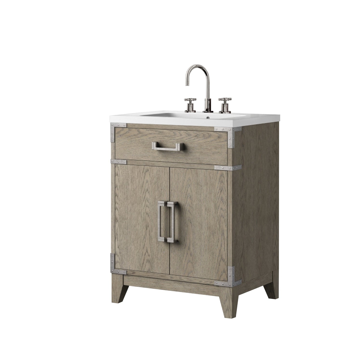Laurel 24 in W x 18 in D Grey Oak Single Bath Vanity
