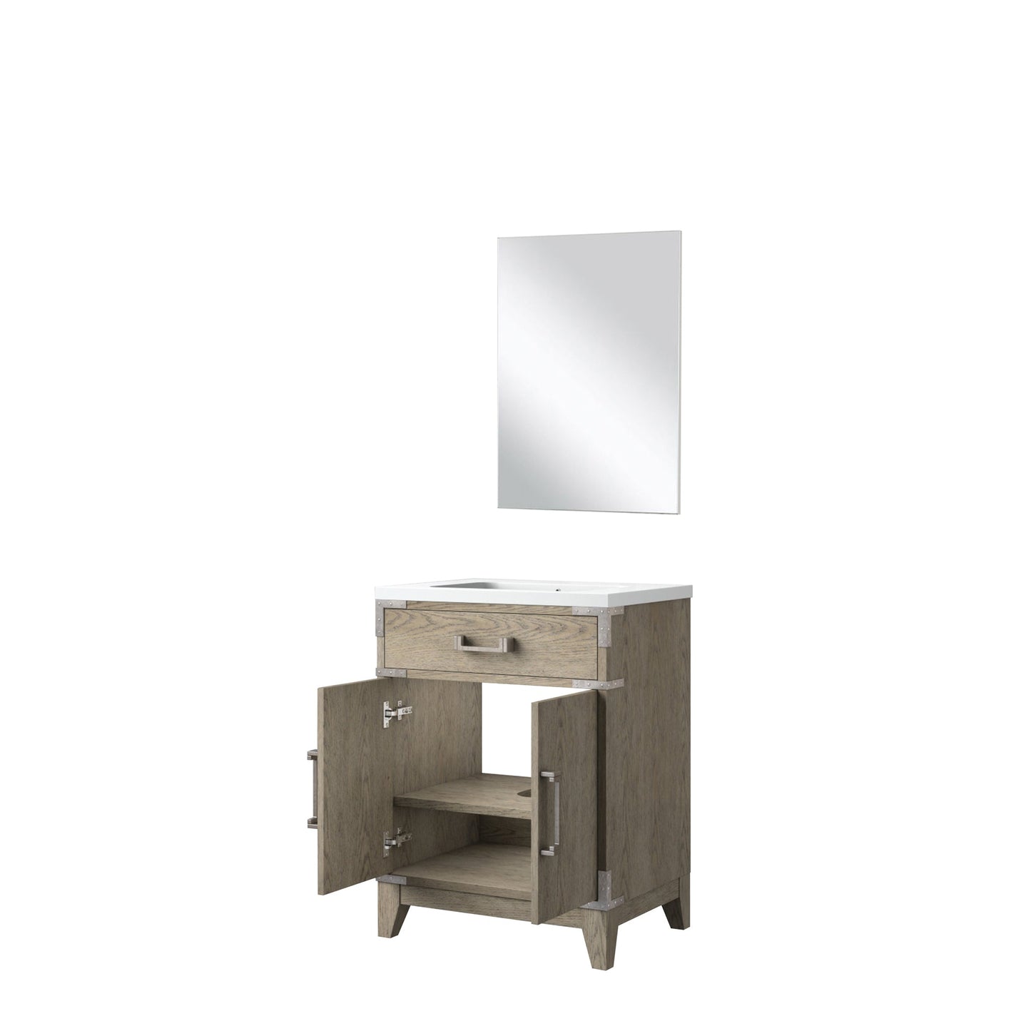 Laurel 24 in W x 18 in D Grey Oak Single Bath Vanity